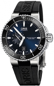 Buy this new Oris Aquis Small Second, Date 46mm 01 743 7673 4135-07 4 26 34EB mens watch for the discount price of £1,105.00. UK Retailer.